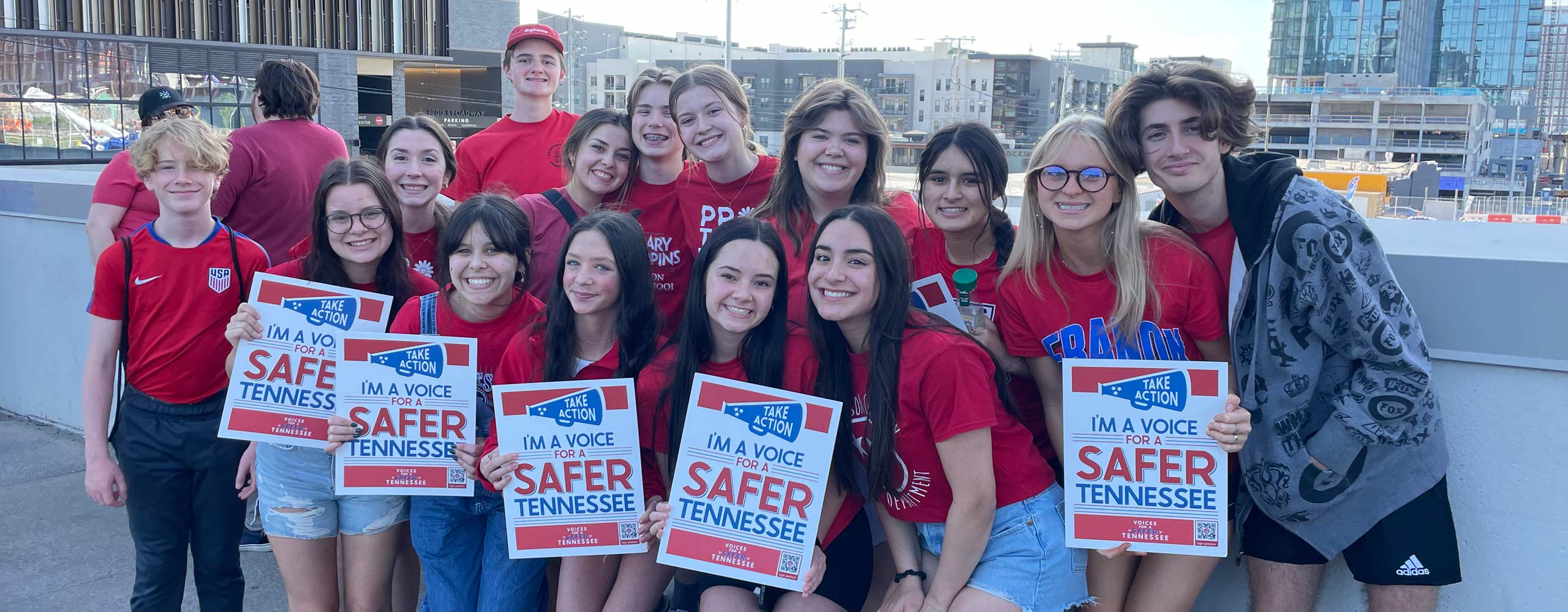 a group of Safer Tennessee volunteers